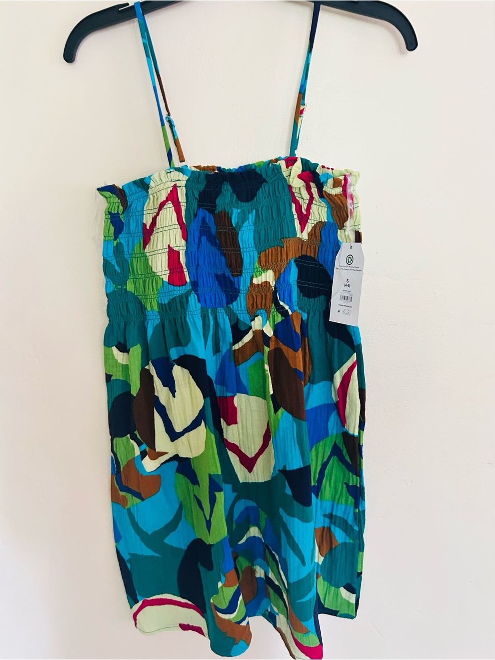 Time and Tru Multicolor Abstract Print Mini Dress